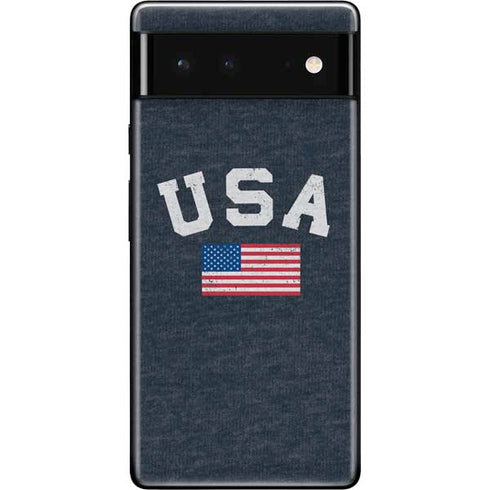 USA with American Flag Google Pixel 6 Skin
